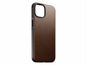 Nomad Modern Case, Leder-Schutzhülle für iPhone 14, mit MagSafe, rostbraun