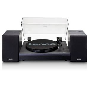 Lenco »LS-301BK Bluetooth Plattenspieler + 2 Externen Lautsprechern« Radioplattenspieler 