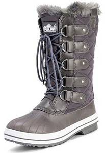 Polar Schneestiefel Nylon Tall Winter Snow wasserdicht warm Gris ZZCD0029 Schneestiefel