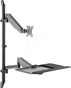 Mywall MYW HL64L - Arbeitsstation, Monitor- + Tastaturhalterung, Wandmontage 