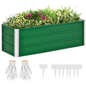 Outsunny Gartenbeet mit Handschuhe 125L x 47B x 40H cm 