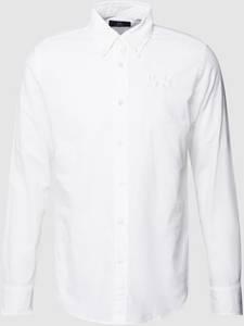 Calvin Klein Freizeithemd mit Logo-Stitching Modell STRETCH Poplin weiß (K10K109440) Business-Hemd