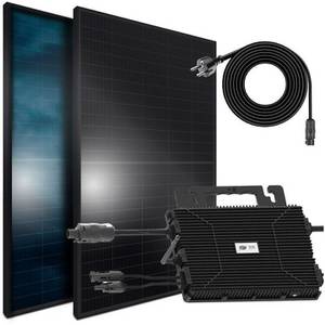 SUNNIVA Balkonkraftwerk 1196/800W 2 x 460Wp Module + Astro-Energy TM-L800M + Schuko-Kabel 5m Balkonkraftwerk