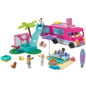 Mattel MEGA Barbie Super Abenteuer-Camper, Konstruktionsspielzeug 