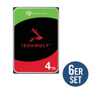 Seagate 6er Set IronWolf NAS HDD ST4000VN008 - 4TB 3,5 Zoll SATA 6 Gbit/s CMR 