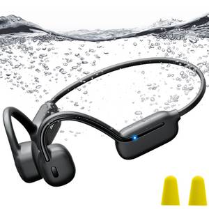 SANAG Knochenleitungs-Kopfhörer, Kopfhörer Schwimmen, 32G Memory Open-Ear-Kopfhörer (Powerful Bass, Knochenschall Sportkopfhörer mit 16.2mm Lautsprecher, IPX8 Wasserdicht, Knochenschall Bluetooth Kopfhörer für Schwimmen, Laufen, Radfahren) 