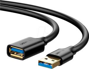 Ugreen 30127 - USB 3.0 Kabel,  A Stecker auf A Buchse, 3 m 