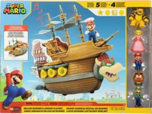 Nintendo Super Mario Deluxe Spielset - Bowser´ Schiff - inkl. 5 Figuren 