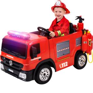 Actionbikes Motors Kinder-Elektro-Feuerwehrauto SX1818, Spritze, Sirene,...