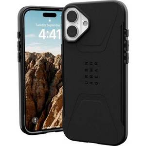  Urban Armor Gear Civilian MagSafe Case Backcover Apple iPhone 16 Plus Schwarz MagSafe kompatibel 