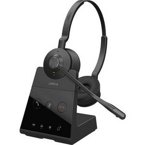 Jabra Engage 65 SE Stereo On Ear Headset DECT, kabelgebunden Stereo Schwarz Noise Cancelling Mikrofon-Stummschaltung, NFC 