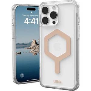  Urban Armor Gear Plyo MagSafe Case Backcover Apple iPhone 16 Pro Max Ice, Transparent, Rose Gold MagSafe kompatibel 