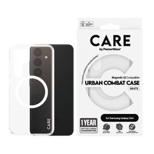 CARE by PanzerGlass Handyhülle »Magnetic QI Compatible Urban Combat Case für Samsung Galaxy S24«, Backcover, Schutzhülle, Handyschutzhülle, Case, Schutzcase, stoßfest 