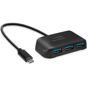 Speedlink SNAPPY EVO USB Hub, 4-Port, Type-C to USB 3.0 , USB 3.1 Gen 1, USB 3.2 Gen 1 (5 Gbit-s), Schwarz 