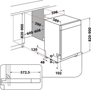 Bauknecht Unterbaugeschirrspüler, B0U D651A X, 14 Maßgedecke, ActiveDry -...