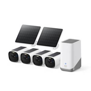 Eufy Cam E40 Starter-Set 4+1 - Kamera mit HomeBase 3 und 2x Solarpanel - Weiß 