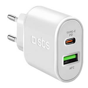  SBS Reiseladegerät 1 x USB Typ C PD 20 W + 1 x USB 2.1 A für iPhone 