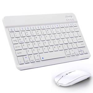 RWEUOQ Kabellose Bluetooth-Tastatur mit Maus mit iOS, Android, Windows & Mac Tastatur (Kabellose Bluetooth-Verbindung, tragbares Design, trendig) 