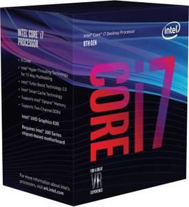 Intel Core i7-8700 Box (Sockel 1151, 14nm,  BX80684I78700) 6 Kern Prozessor