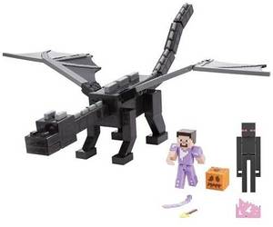 Mattel Minecraft Enderdrache Actionfiguren-Set Lichter (HTN25) Actionfigur