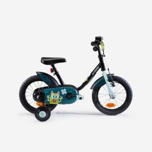 Btwin Kinderfahrrad 14 Zoll 500 Monster schwarz/türkis 