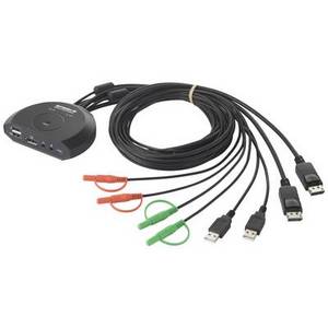Speaka Professional SP-KVM-220 KVM-Konsole Display-Port Tastatur 4096 x 2160 Pixel 