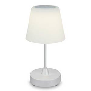 Briloner Tischleuchte »COMPA«, ØxH: 12,5 x 30 cm, 3 W, Kunststoff/Glas - silberfarben | weiss 