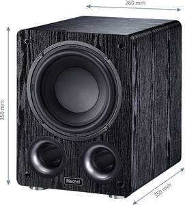 Magnat ALPHA RS8 schwarz Subwoofer (Keine, 80.16 W) 