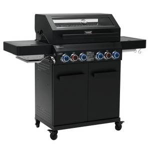 Taino Gasgrill PLATINUM, 4+2, Gasgrill, Gusseisenrost, Backburner, Sear-Brenner, Grillfläche: ca. 72 x 41,5 cm 