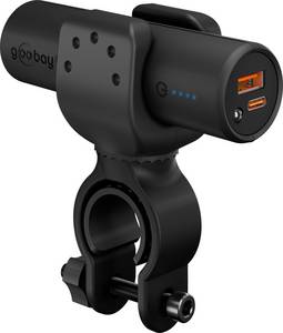 Goobay 60656 - Powerbank, Li-Ion, 5000 mAh, USB-C(-PD), Fahrradhalter 