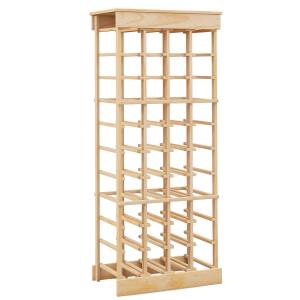 Costway Weinregal, stehend, Massivholz, für 40 Flaschen, 46,5x27,5x113cm 