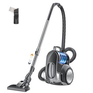 Forrlite Bodenstaubsauger Beutelloser Staubsauger starke Saugleistung,Kompakt 