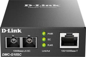 D-link DMC-G10SC - Medienkonverter, Gigabit Ethernet, SC Duplex 
