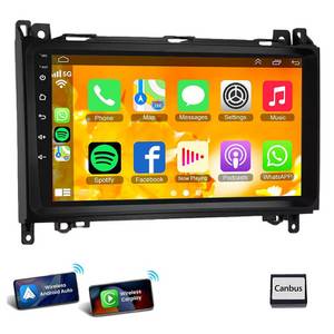 ESSGOO Für Mercedes-Benz A/B Klasse/Vito W169 W639 W245 W906 Autoradio Autoradio (FM, AM, BT, Carplay Android Auto GPS NAVI SWC RDS) 