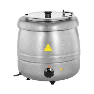 Royal Catering Suppentopf » Suppentopf elektrisch - 10 L - Stahl - silbern beschichtet« 