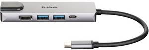 D-link DUB-M520 5 Port USB 3.2 Gen 1-Hub Silber 