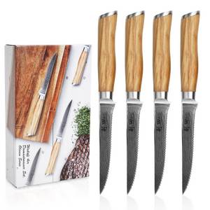 Wakoli Steakmesser » - Exklusive 4er Damast Steakmesser-Set,«