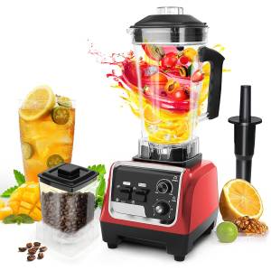 7Magic Standmixer 9 Stufen Smoothie Mixer Smoothie Maker, 1600,00 W, Ice Crusher, 2L Saftbehälter, 0,6L Trockenmahlbehälter BPA frei 