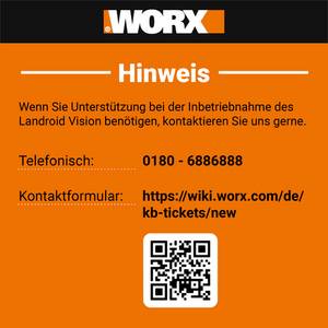Worx Rasenmähroboter Landroid Vision L1300 »WR213E«, für ca. 1300 m² - schwarz 