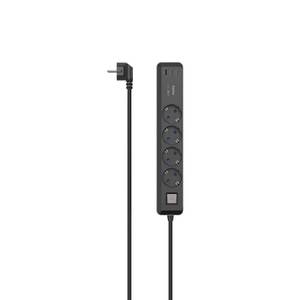 Hama Steckdosenleiste 4-fach USB-C/A 65W PD Schalter 1.4 m - Steckdosenleiste- 