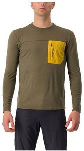 Castelli Unlimited Merino Long Sleeve Jersey (Green),Braun Men Rennrad-Trikot