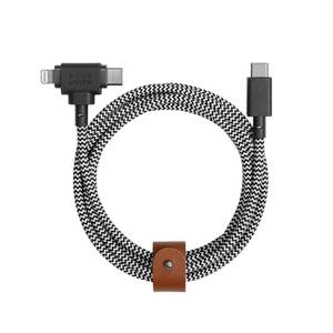 Native Union Belt Universal Cable - USB-C auf USB-C & Lightning 1.8m - Weiß 