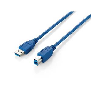 Equip 128292 USB3.0 Verbindungskabel USB-A Stecker auf USB-B Stecker 1.8m blau USB-Kabel
