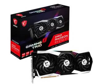  MSI Radeon RX 6750 XT GAMING X TRIO 12G Grafikkarte - AMD RX 6750 XT, GPU 2554/2623 MHz, 12000MB DDR6 Speicher, Memory Speed 18000 MHz, Memory Bus 192bit 