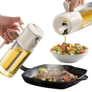 PFCTART Essigspender Ölsprüher für Speiseöl 550ml, Öl Sprühen und Gießen, Öl Sprühflasche, Spray & Pour Dual Purpose 