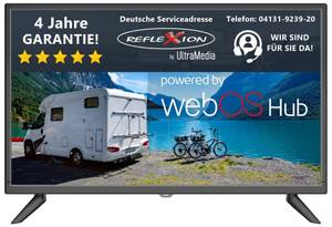 Reflexion LED24IBT LED-Fernseher (60,00 cm/24 Zoll, Full HD, Smart-TV, powered by webOS Hub (LG), DC IN 12 V, Netzteil 230 V, DVB-T2HD, DVB-S2, DVB-C, Bluetooth, WLAN) 