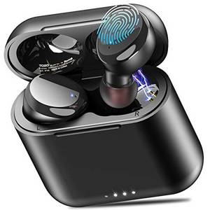  TOZO T6 Bluetooth Kopfhörer In Ear Touch Control Wireless Headset mit Case Kabellos, Schwarz 