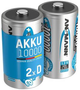 Ansmann D Mono HR20 NiMH Akku 1,2V 10000 mAh (2 St.) D Mono