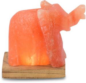 HIMALAYA SALT DREAMS Salzkristall-Tischlampe Elefant, LED-Modul, 1 St., Warmweiß, Handgefertigt aus Salzkristall - jeder Stein ein Unikat, H: ca.11 cm 