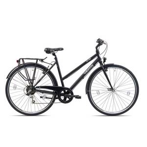 Chrisson KCP City One Trekkingrad 28 Zoll Urban Bike Trekking Fahrrad 155 - 175 cm mit 7 Gängen schwarz 50 cm 